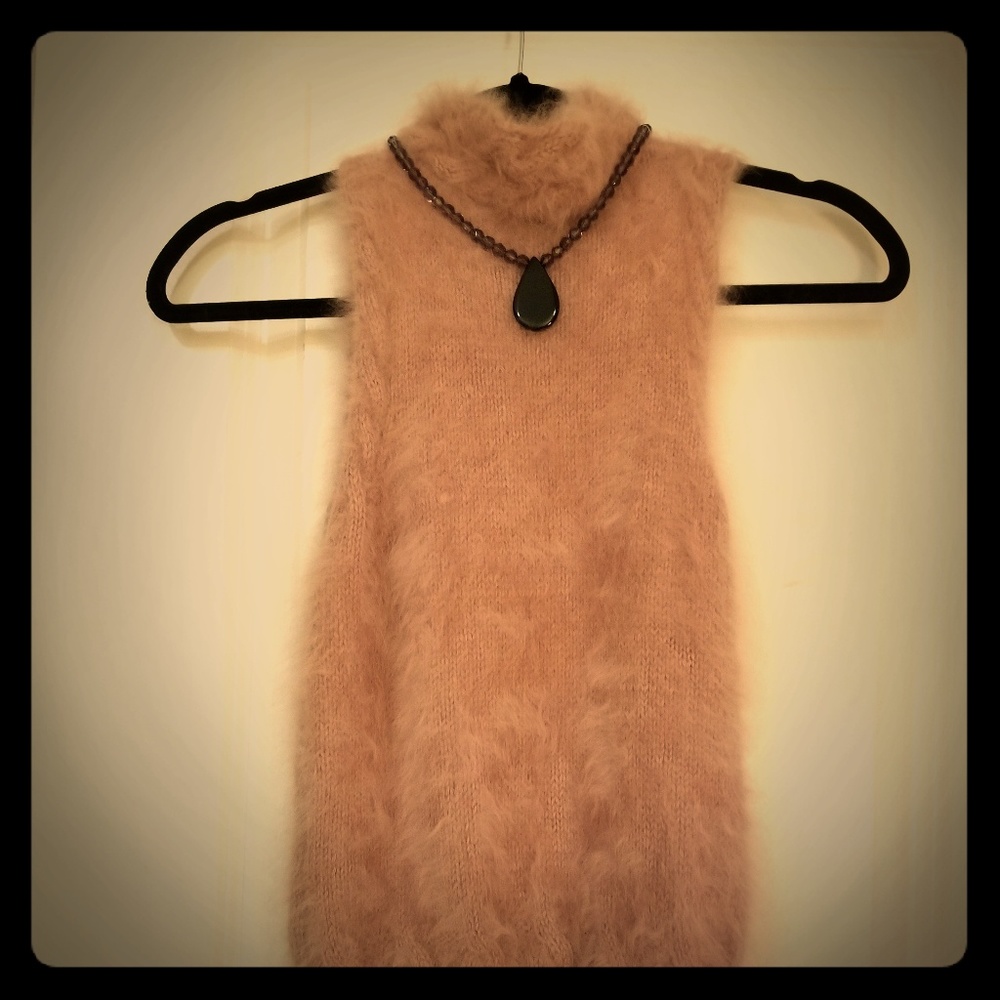 Beautiful Pink Angora sleevelessTop